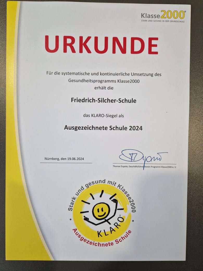 Urkunde Klasse2000 Urkunde Klasse2000