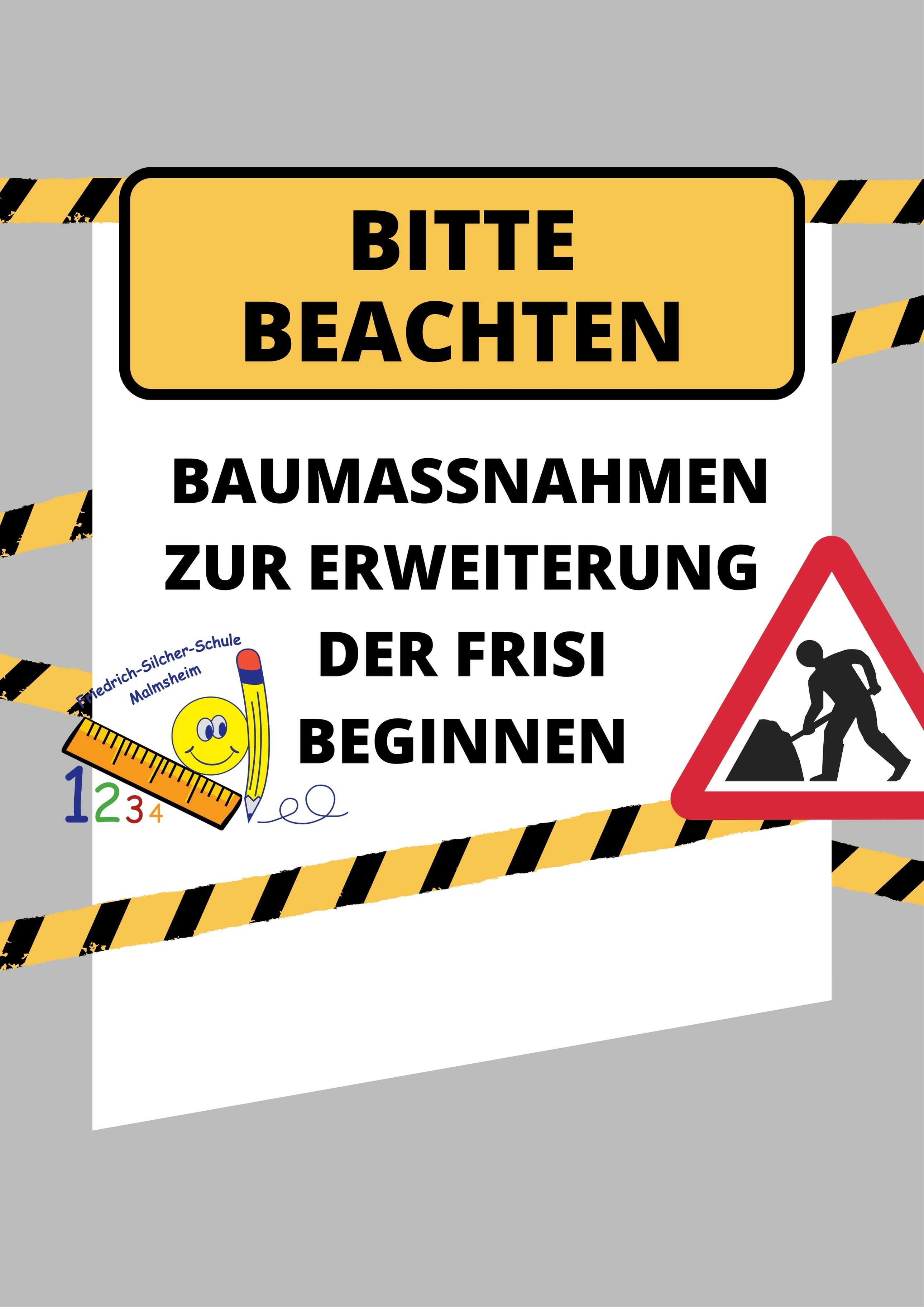 Yellow and Gray Simple Notice Under Construction Sign Poster - 1