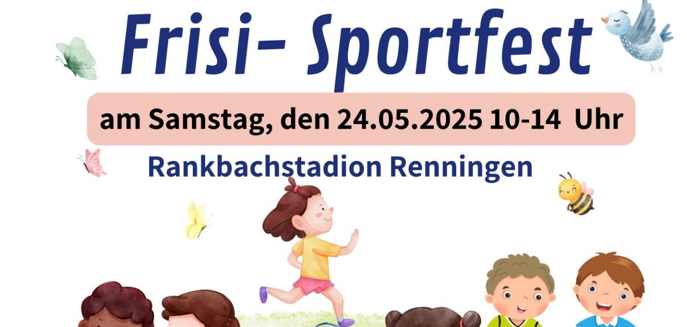 Blau Weiß Illustration Wasserfarben Schule Sportfest Dokument DIN A4 - 1